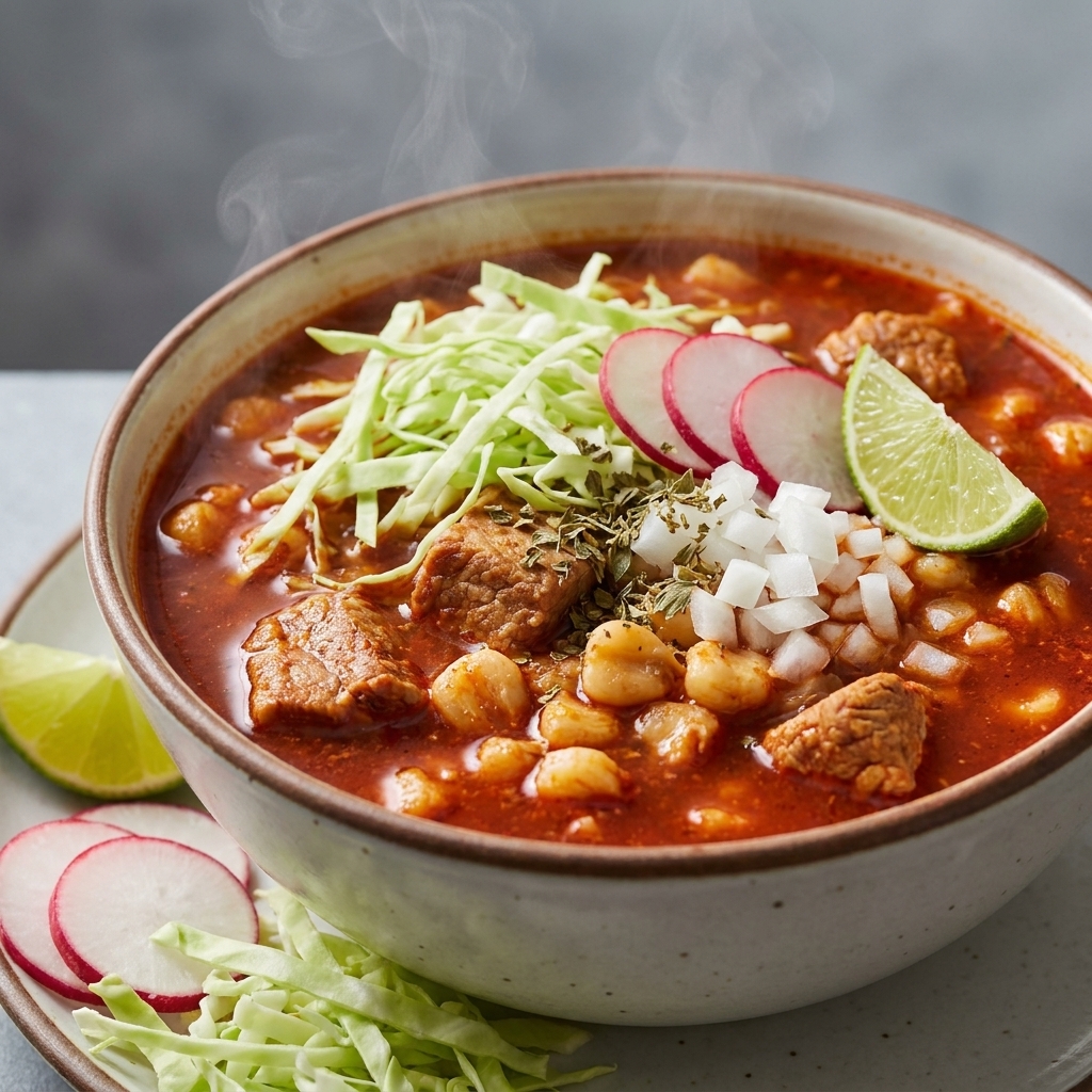 Pozole Rojo (Pork and Hominy)